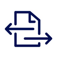 Dokument mit zwei Pfeilen