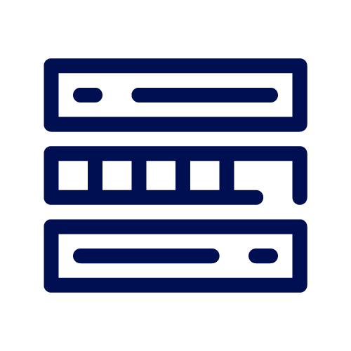 Server Rack blau